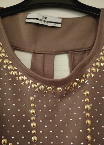 kaliteli boncuk işlemeli midi abiye - Görsel 4