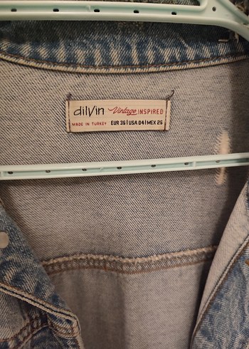 yırtık moda kot ceket - Görsel 3