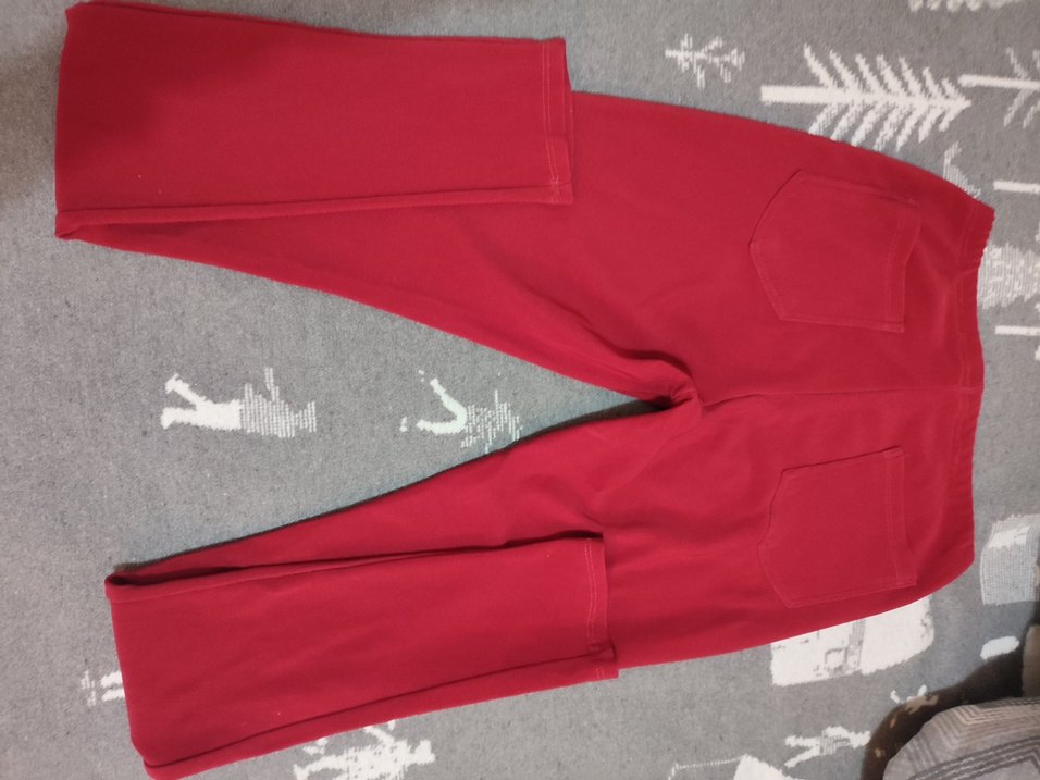 Kırmızı cepli Tayt - Görsel 2