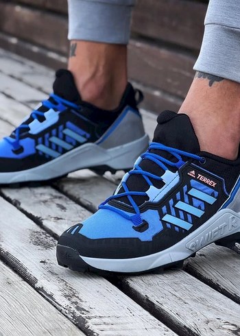 Adidas Erkek Mavi Bağcıklı Outdoor Spor Ayakkabı