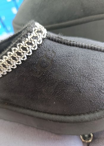Ugg Gri Zincir Detaylı kadın Terlik