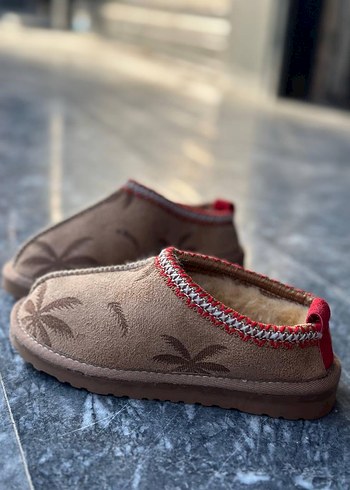 Ugg Nakışlı Kürklü çocuk SüetTerlik