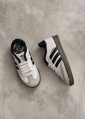 Adidas Kız erkekÇocuk Beyaz Zebra Desenli Spor Ayakkabı