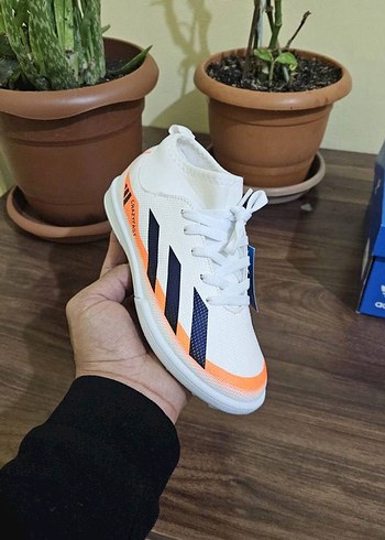 28 Beden beyaz Renk Beyaz Elastik Bağcıklı Erkek Çocuk Spor Ayakkabı