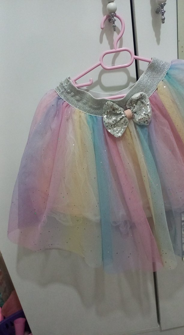 renkli tüllü cocuk etek - Görsel 2