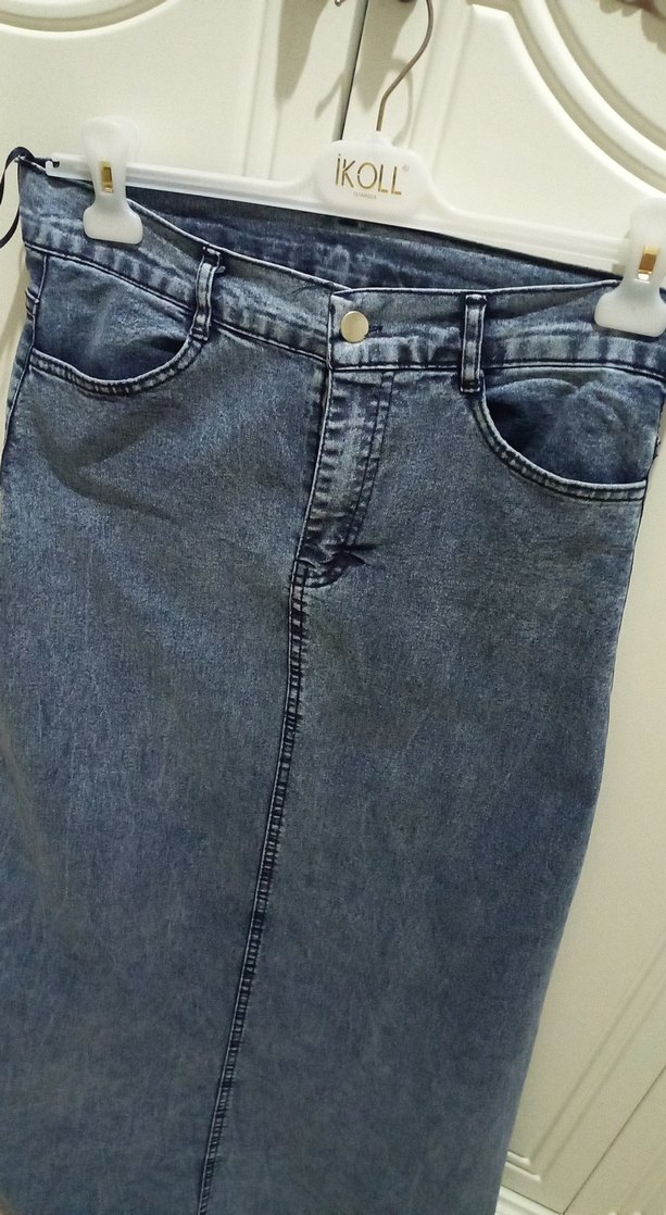 uzun Denim Kadın Etek - Görsel 2