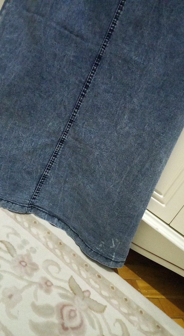 uzun Denim Kadın Etek - Görsel 3