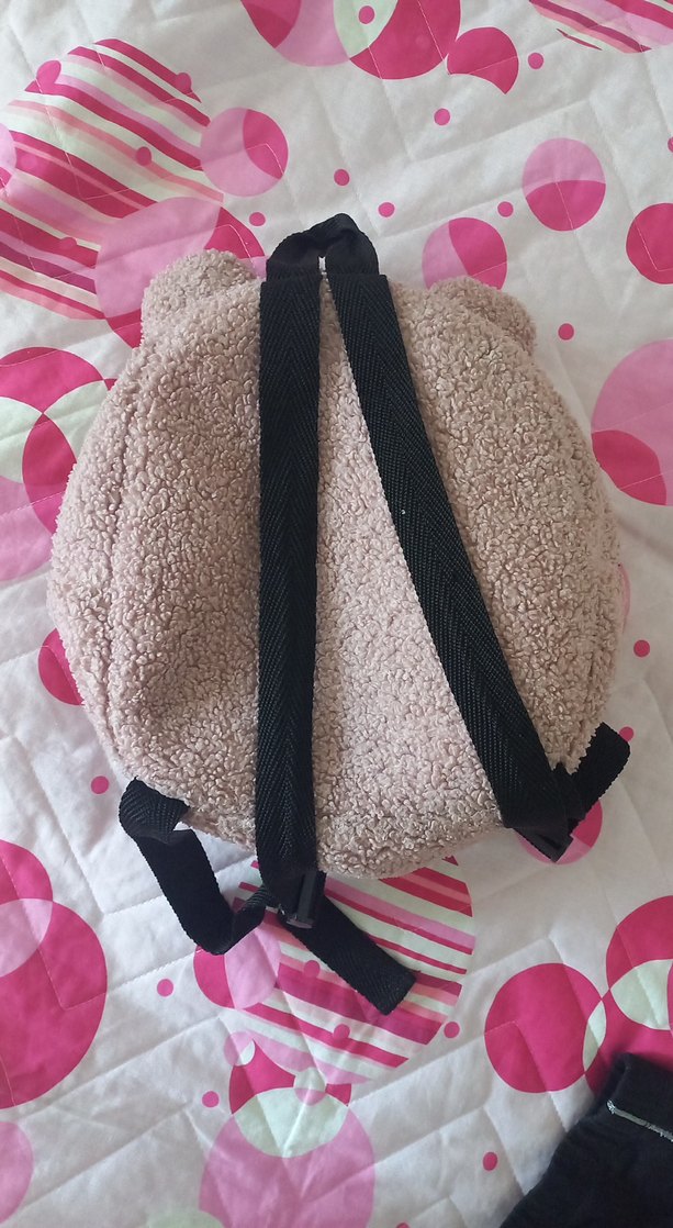 Çocuk Pembe Peluş Sırt Çantası - Görsel 2