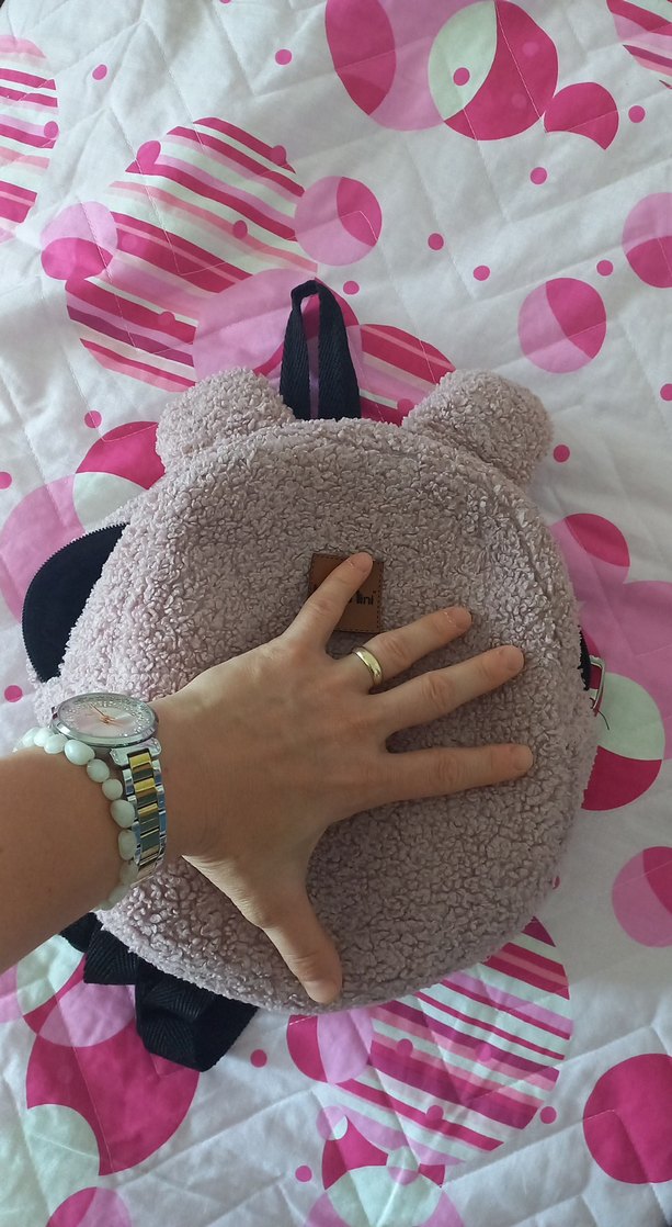 Çocuk Pembe Peluş Sırt Çantası - Görsel 3