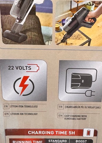 Tefal Kablosuz Gri Elektrikli Süpürge - Görsel 7