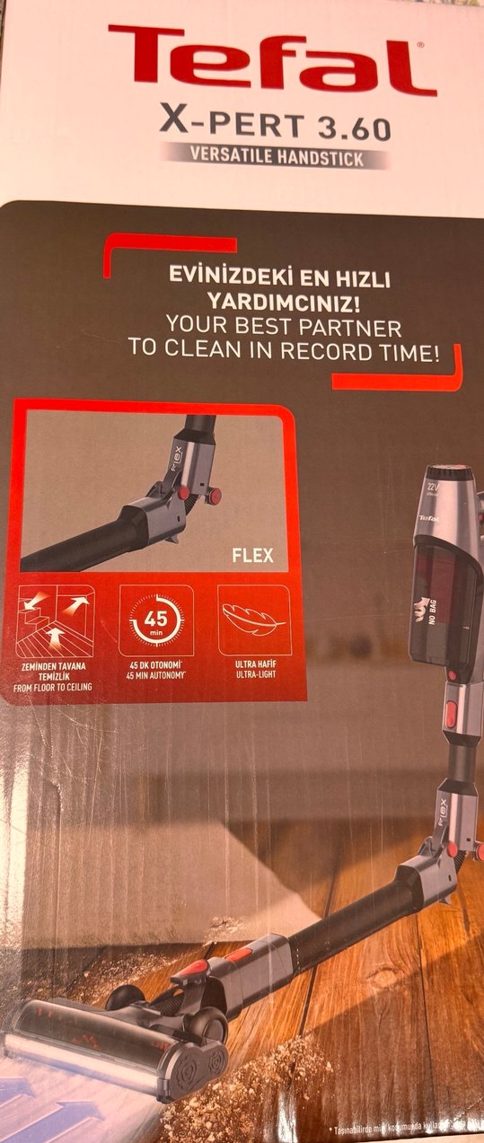 Tefal Kablosuz Gri Elektrikli Süpürge - Görsel 3