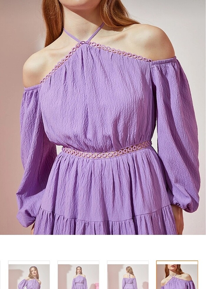 KOTON MOR ELBİSE - Görsel 5