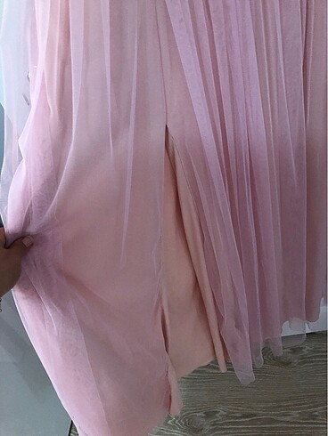 Pembe Uzun Abiye - Görsel 5