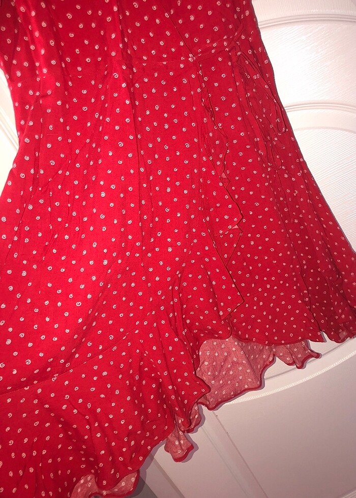 Kuramızı puantiyeli elbise - Görsel 2