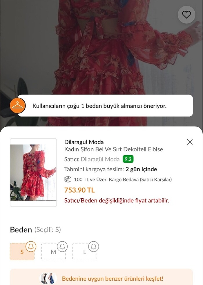 Kuramızı sırt dekolteli elbise - Görsel 3