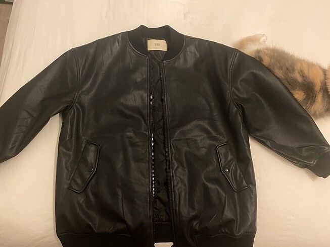 Stradivarius stradivarius oversize deri ceket