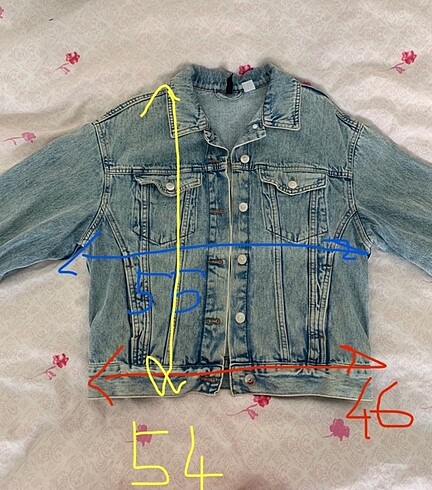 xs Beden mavi Renk H&M Oversize Kot Ceket