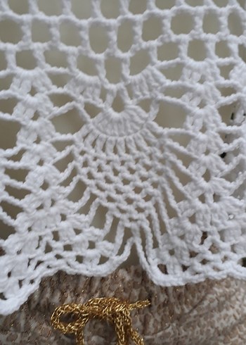 Dantel Detaylı Kısa El Örgüsü #bluz #crop #büstiyer - Görsel 2