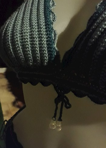 Yeşil Örgü Mini Bikini Takımı - Görsel 3