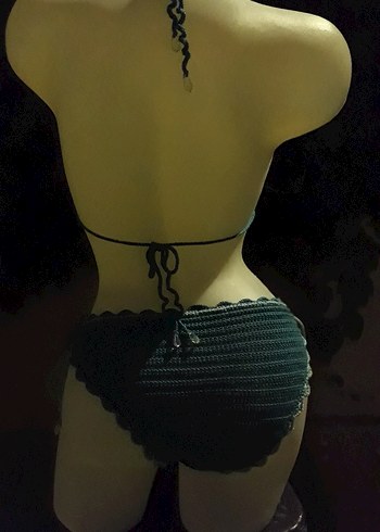 Yeşil Örgü Mini Bikini Takımı - Görsel 2