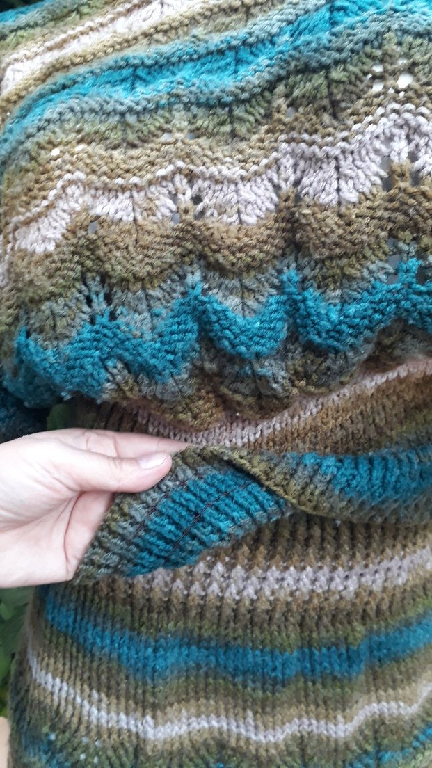 Bohem Renkli El Emeği Kazak ve Etek Takım - Görsel 4