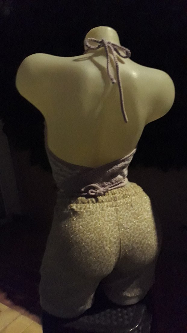 Mor ve lila desenli el emeği #bluz #crop #büstiyer - Görsel 4