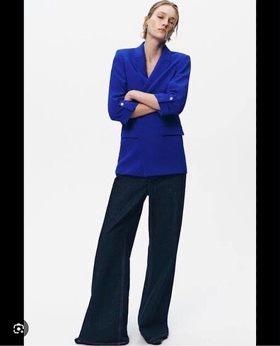 Zara saks mavi ceket
