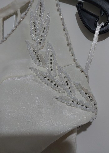 Bohem Tarzı Uzun Düz Kesim Gelinlik abiye - Görsel 6