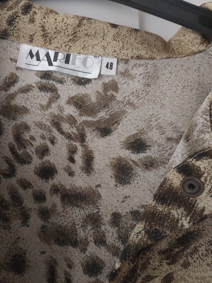 Leopar Desenli saten Gömlek - Görsel 3