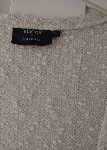 beyaz Kadın Örgü Hırka Uzun Kollu - Görsel 3