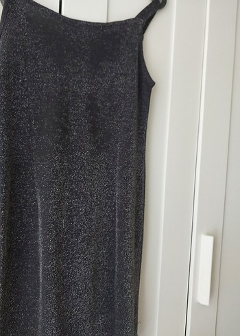 Gri Drapeli Abiye Elbise - Görsel 3