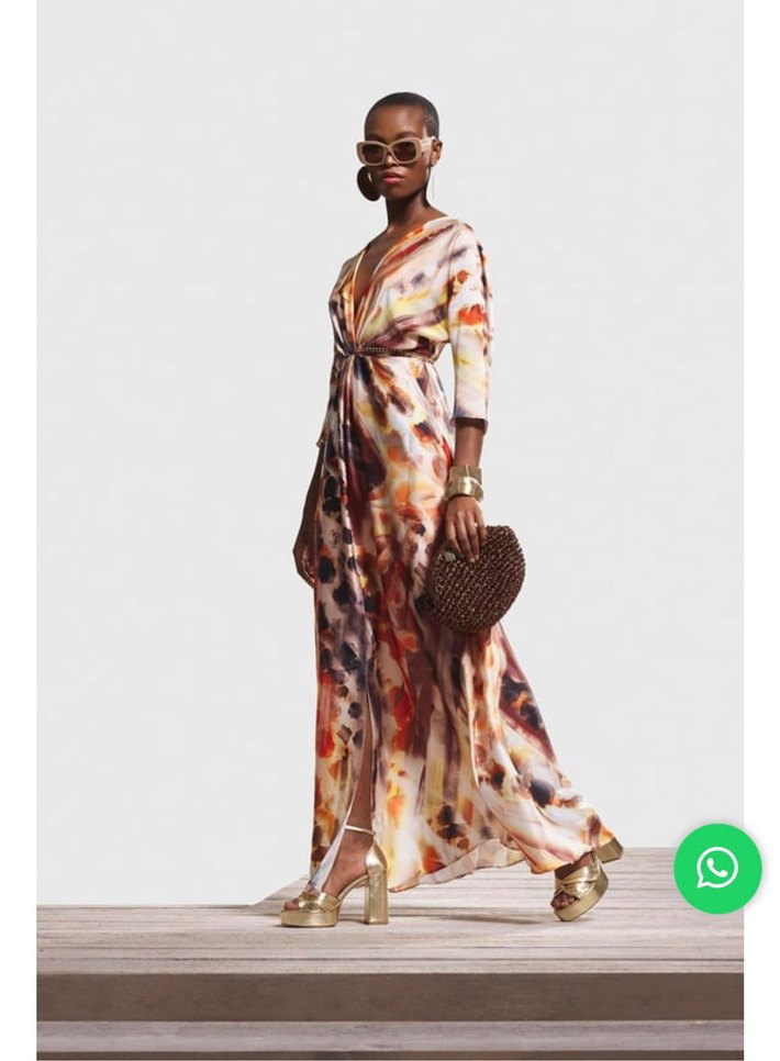 Saten Renkli Uzun Elbise - Explosion - Görsel 3