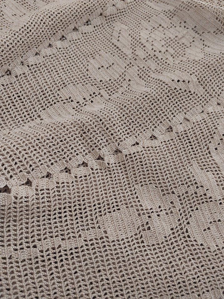 Bohem Tarz El Yapımı Örgü Masa Örtüsü - Görsel 4