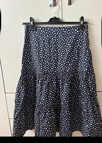 Defacto Düğmeli Mavi Puantiyeli Mini Denim Hamile Pantolonu