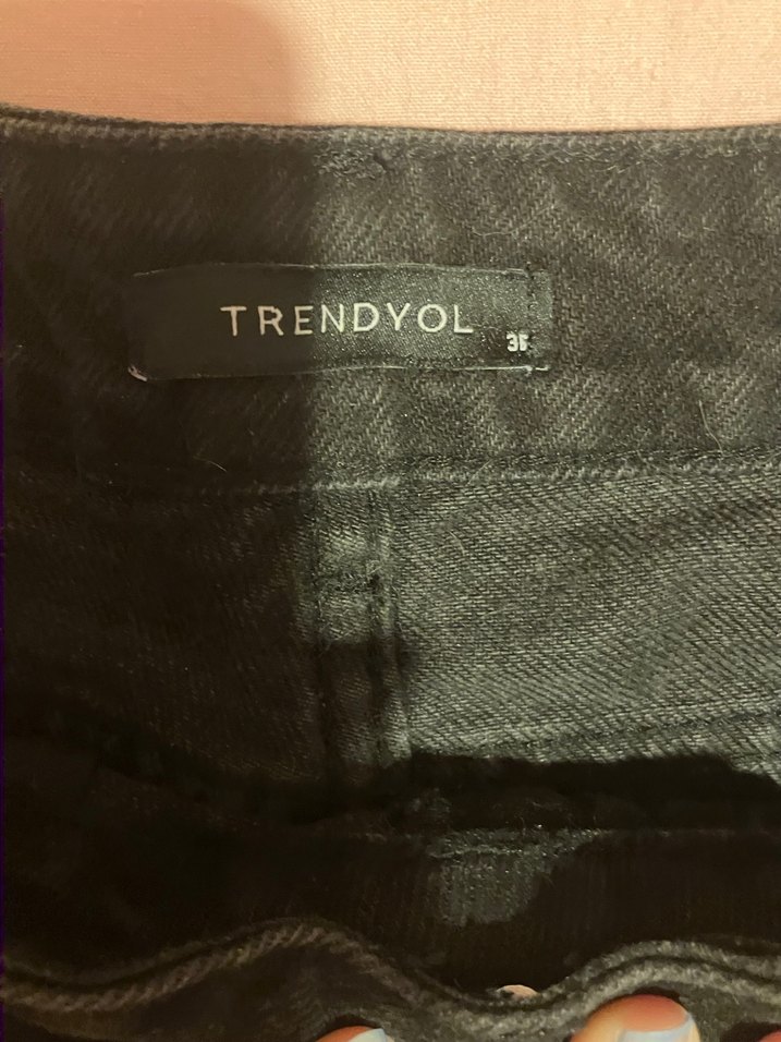 Siyah Mini Kot Şort - Görsel 2