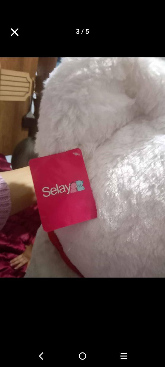 Beyaz Peluş Ayıcık Seti 100 cm uzunluk 60 cm genişlik - Görsel 5