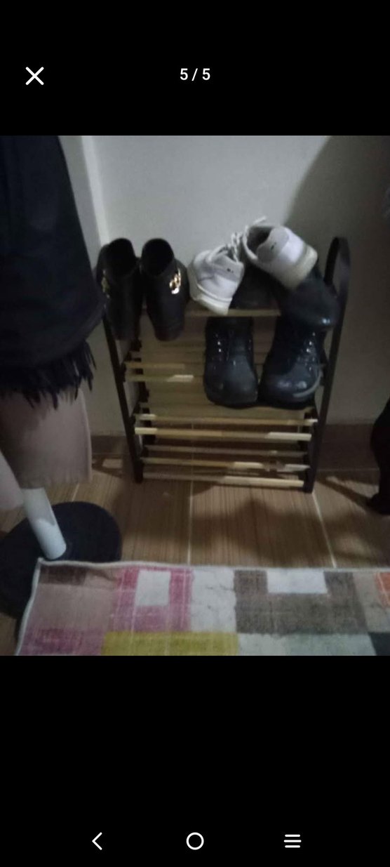 Stick Wood Ahşap Ayakkabılık - Koyu Kahverengi - Görsel 3