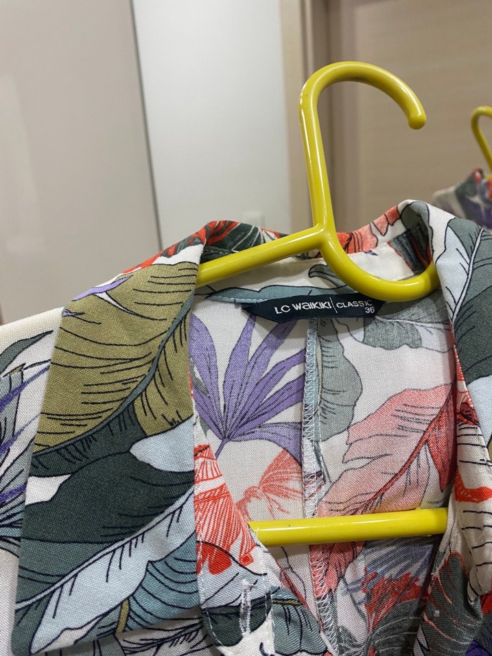 Çok Renkli V Yaka Uzun Elbise Lc Waikiki Kadın elbise - Görsel 2