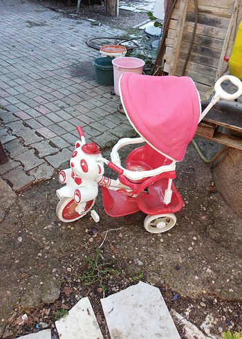 Pembe Renk Çocuk Üç Tekerlekli Bisiklet - Görsel 5