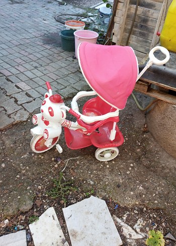 Pembe Renk Çocuk Üç Tekerlekli Bisiklet - Görsel 4