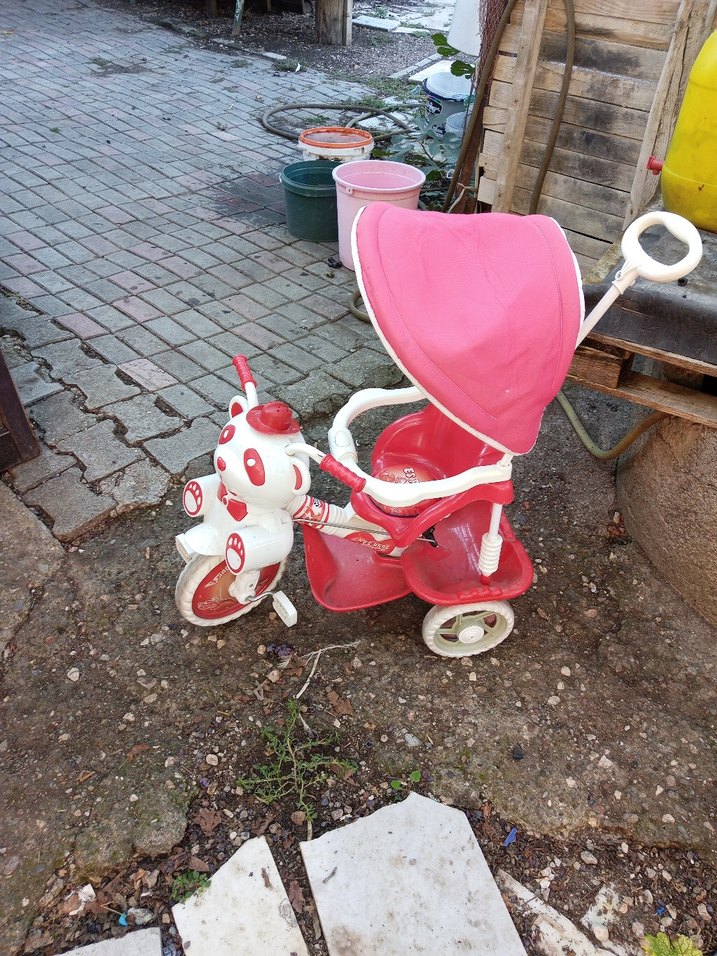 Pembe Renk Çocuk Üç Tekerlekli Bisiklet - Görsel 5