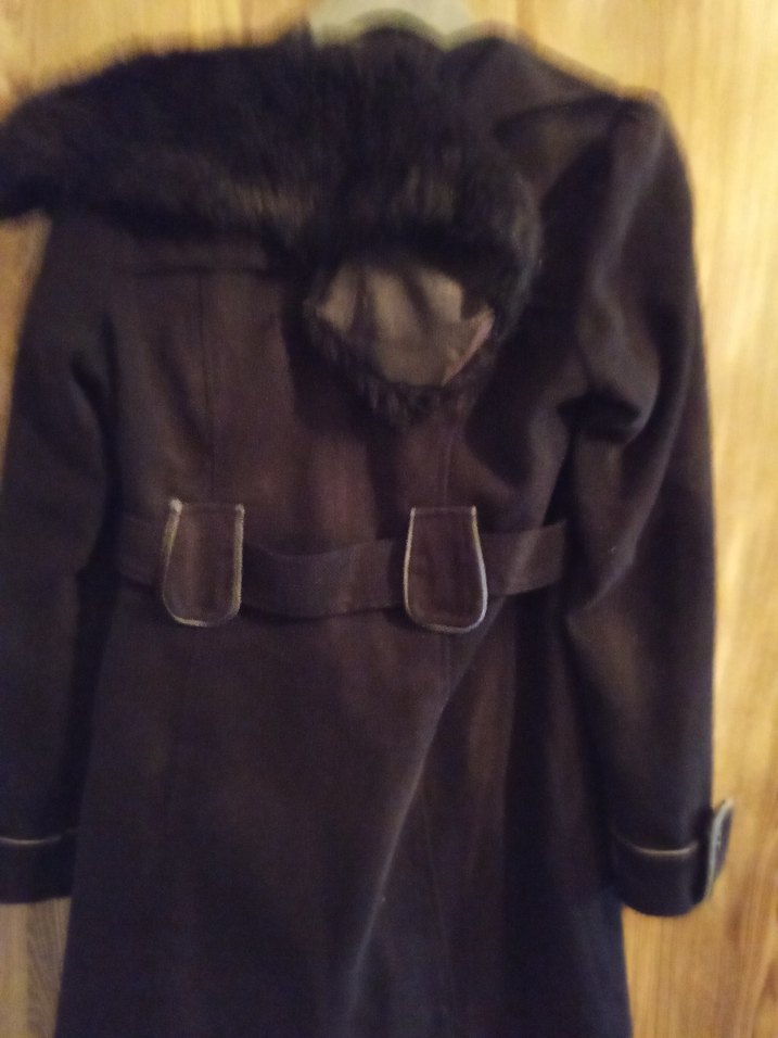 Kemerli Siyah Kadın Kaban - Görsel 4