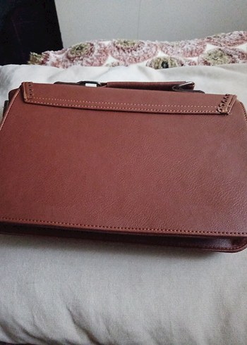 Kahverengi Deri Tokalı Bohem Kadın Çanta - Görsel 5