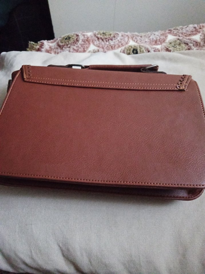 Kahverengi Deri Tokalı Bohem Kadın Çanta - Görsel 5