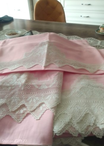Nakışlı Pembe Nevresim ve Çarşaf Takımı - Görsel 3