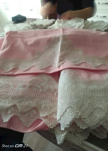 Nakışlı Pembe Nevresim ve Çarşaf Takımı - Görsel 2