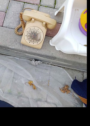 Pastel Renk Retro Döner Telefon - Görsel 2