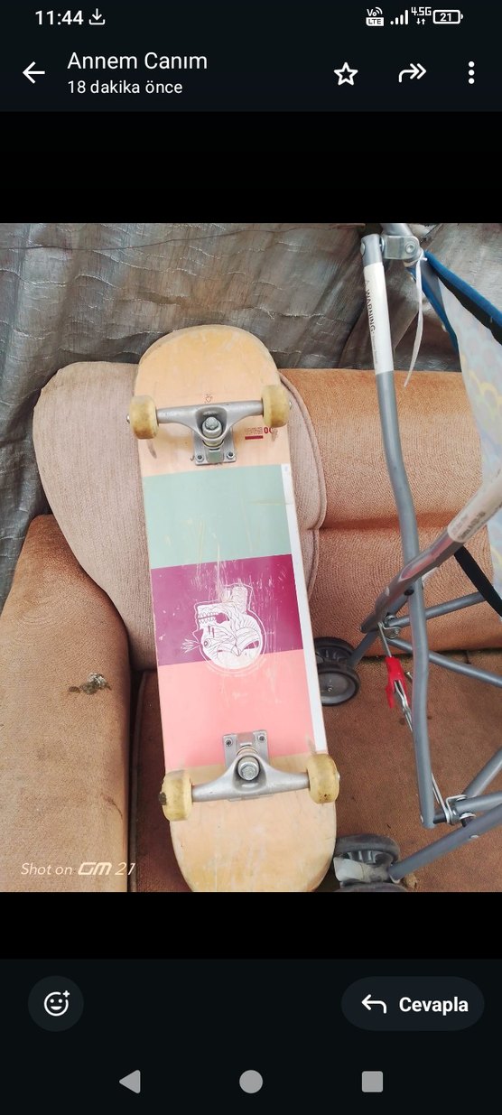 Kahverengi Kaykay ve Gri Çocuk Scooter'ı - Görsel 2