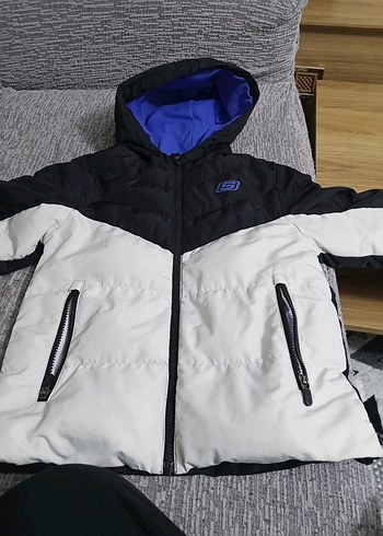 Erkek Çocuk Beyaz Fermuarlı Mont - Görsel 2