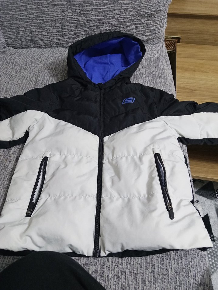 Erkek Çocuk Beyaz Fermuarlı Mont - Görsel 2